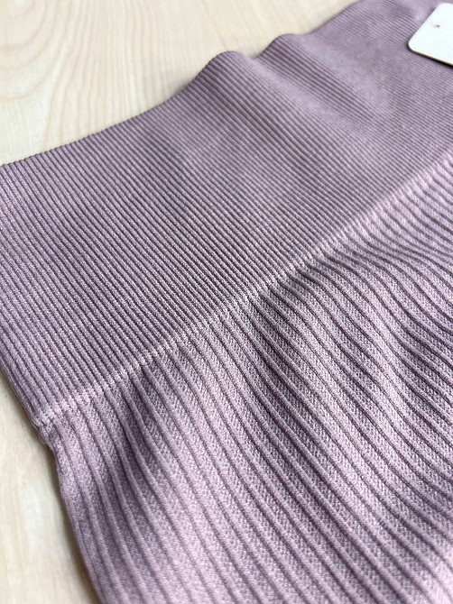 Шорти жіночі Kenalin 0412 велосипедки лосини в рубчик пуш-ап широкий пояс середня довжина one size, пудра, one size Київ - фото 2