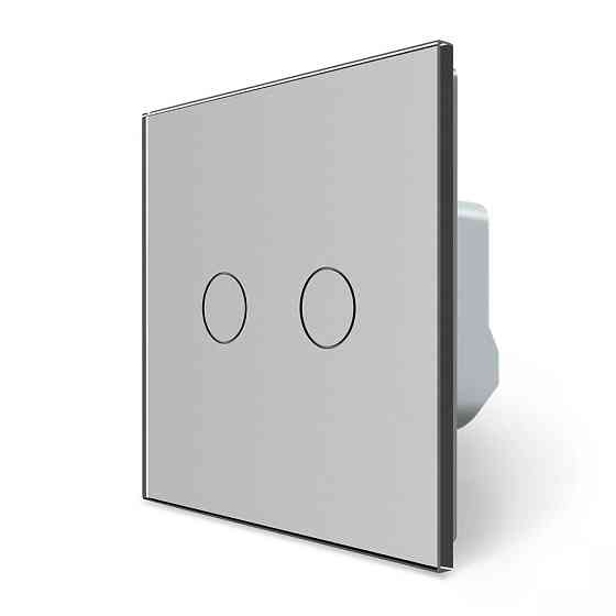 LIVOLO Розумний сенсорний Wi-Fi прохідний/перехресний вимикач 2 сенсора LIVOLO сірий матове скл Коломыя