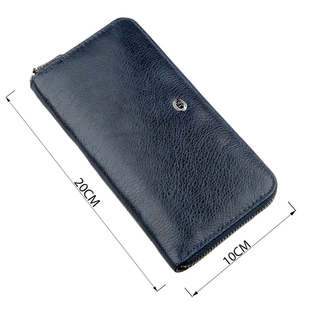 Вертикальный женский кошелек-клатч ST Leather 18864 Синий Киев - изображение 5