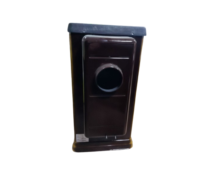 Піч-камін Hosseven 9004 коричнева сталева буржуйка 5 кВт до 40 м2 з чавунною варильною поверхнею задній димохід Туреччина Тернопіль - фото 3