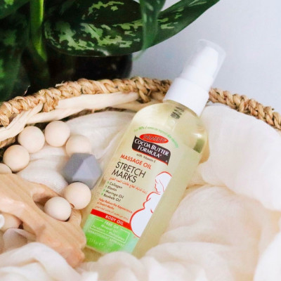 Косметика для мам Palmer's массажное масло от растяжек с маслом какао и витамином Е, 100 мл (4376-6.00) Винница - изображение 5