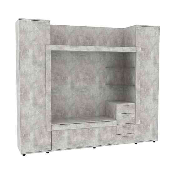 Стенка в гостиную под ТВ Exo-1, Бетон, 2160х420х1850 Львов