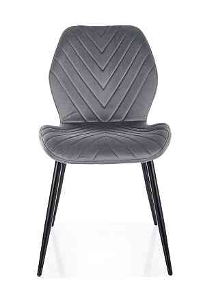 Стілець MIKE VELVET чорний каркас/сірий BL.14 Киев