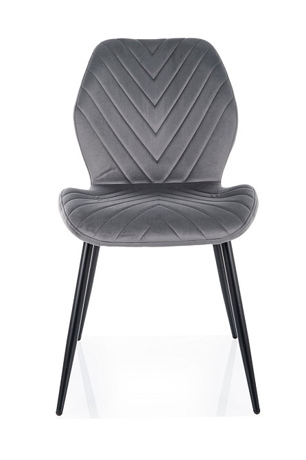 Стілець MIKE VELVET чорний каркас/сірий BL.14 Киев - изображение 2