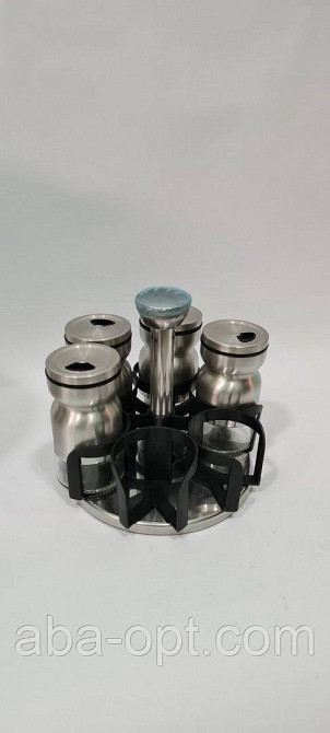 Органайзер Фенке для спецій нержавіюча сталь на 6 скляних ємностей Н 15 см ( шт ) Одеса - фото 1