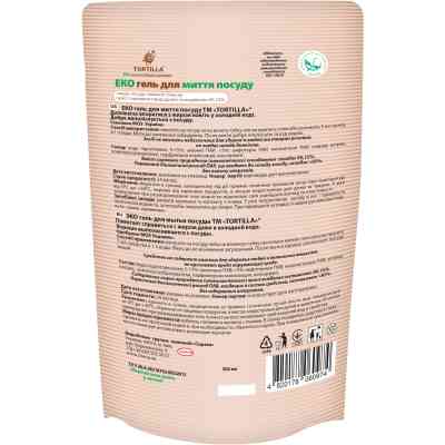 Средство для ручного мытья посуды Tortilla Эко гель запаска 500 мл (4820178060974) Винница