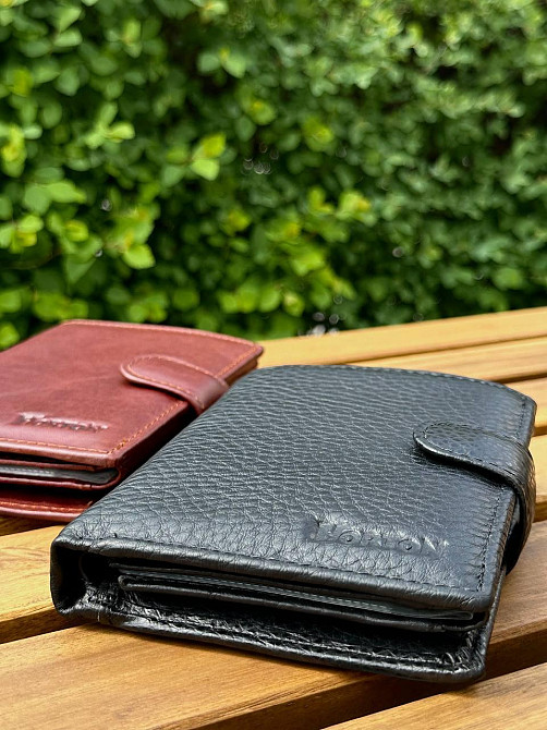 Чоловічий шкіряний гаманець люкс, чоловіче портмоне натуральна шкіра HORTON 301B Київ - фото 3