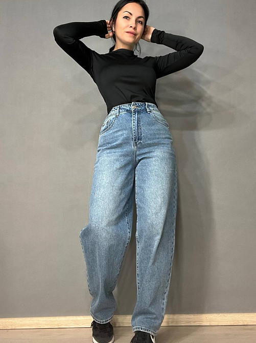 Джинсы женские Cool Angels 3101 SKATER jeans бананы высокая талия стрейчевые светло синие, светло-синий, 29, 29, 80 см, 117 см Киев - изображение 17