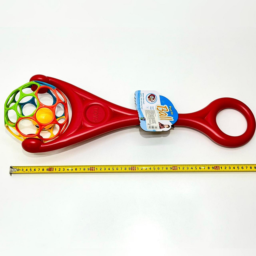 Каталка на палиці Ball дзвінка кулька всередині 59см Червона (3201) Чернигов - изображение 6