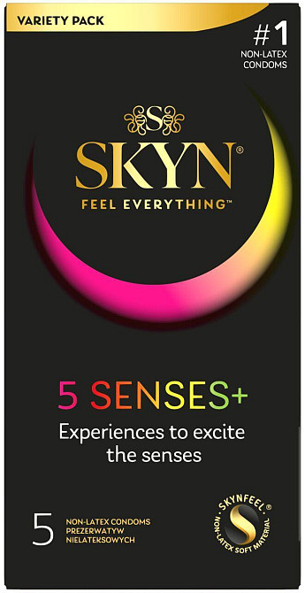 Набір безлатексних презервативів SKYN 5 Senses, 5 видів (5 шт) Sex Aura Київ - фото 1