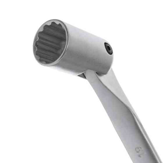 Ключ рожково-накидний, шарнірний, 19 мм,, Cr-V, покриття: сатин-хром INTERTOOL XT-1419 Київ