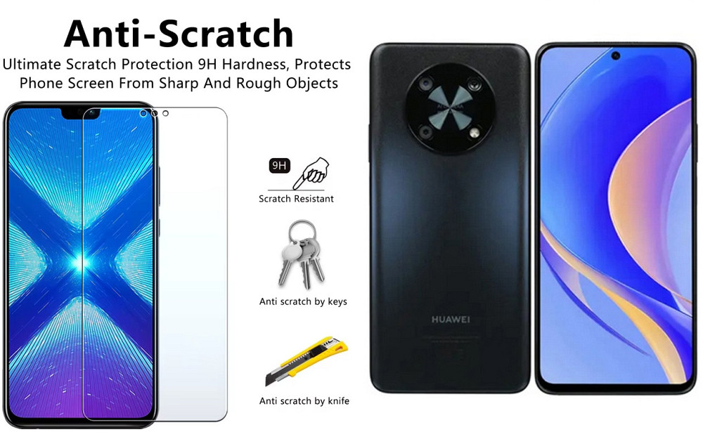 Защитное стекло NeoGlass для Huawei Nova Y90 – ультрапрозрачное и устойчивое Киев - изображение 1