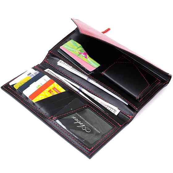 Жіночий місткий гаманець GRANDE PELLE 11368 Червоний Київ