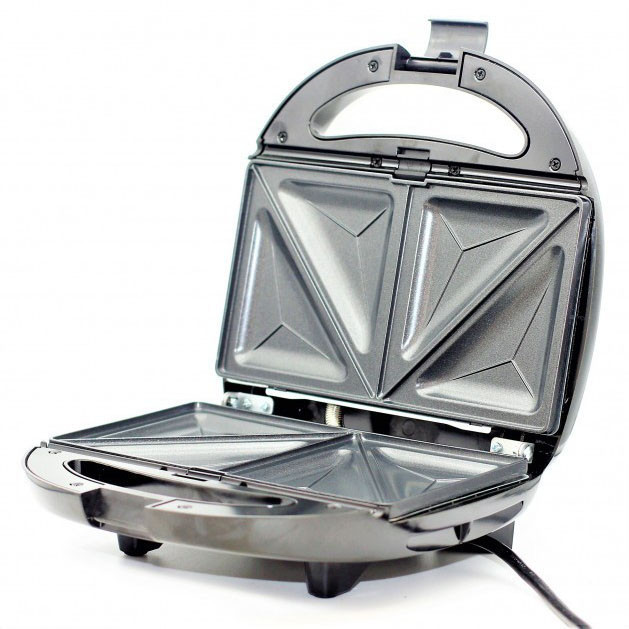 Мультимейкер орешница Domotec MS-7704 1000 W, Гриль с ребристой плитой, Контактный гриль для шашлыков NG-63 Львов - изображение 2