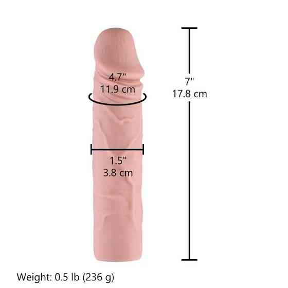 Силіконовий фалоімітатор для секс-машин Hismith 7" Silicone Dildo, система KlicLok Sex Aura Київ