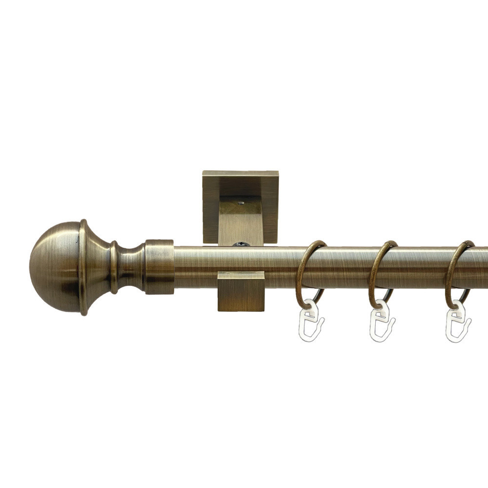 Карниз Orvit Бостон металевий однорядний техно гладка труба кільце металеве Антик 25 мм 240 см (00-00025834) Львов - изображение 1