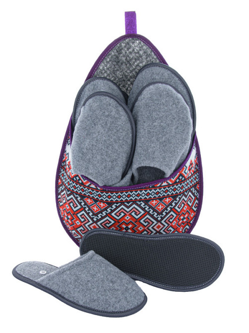 Набор пять пар качественных домашних тапочек Вышиванка Одесса - изображение 3