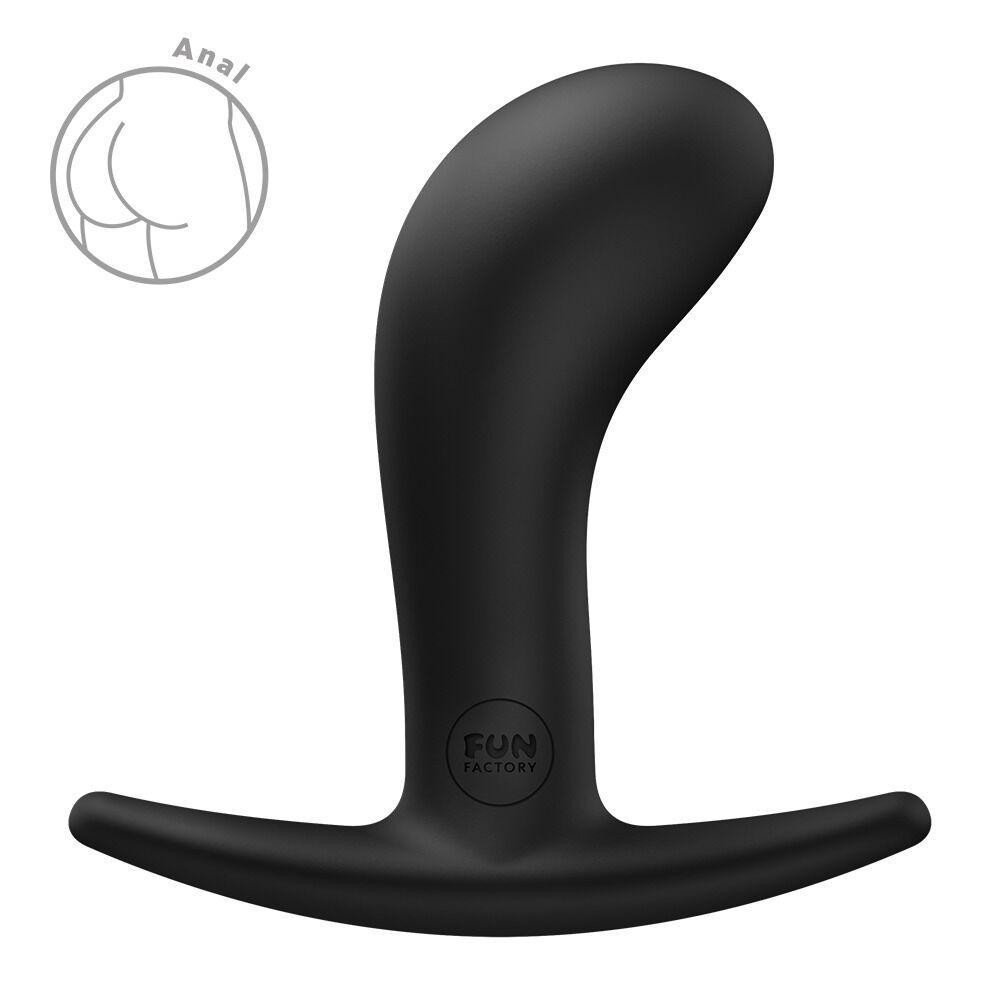 Анальна пробка Fun Factory BOOTIE M Black, діаметр 3,3 см, тонкий обмежувач Sex Aura Київ - фото 1