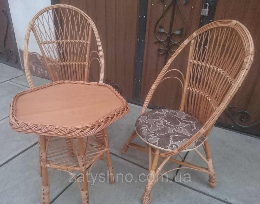 Кресла  плетеные с шестигранным столом из лозы Киев - изображение 4