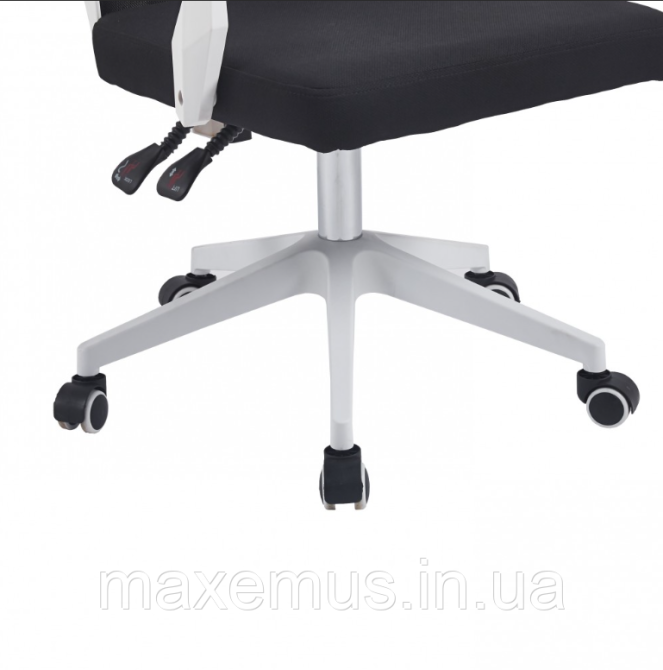 Геймерское кресло Bonro B057 белое из ткани компьютерное игровое кресло для ПК и приставки Мостиска - изображение 14