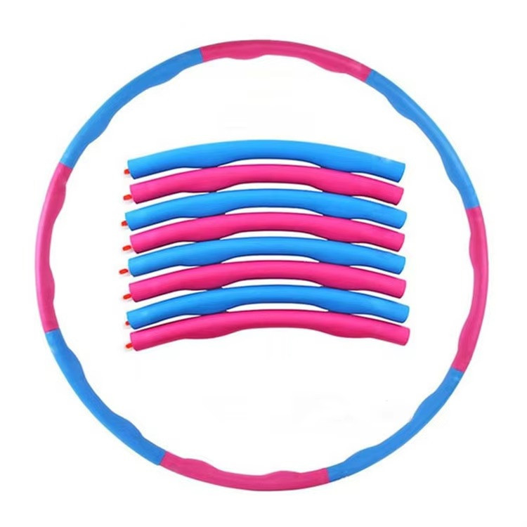 Обруч масажний Hoop для занятий фитнесом диаметр 95 см,цвет розово-голубой Каменец-Подольский - изображение 1