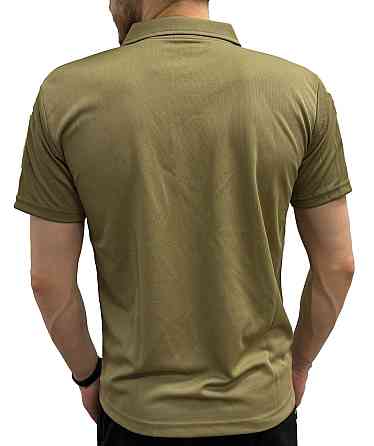 Футболка поло мужская с коротким рукавом тактическая, Поло с липучками на рукавах для военных Бежевый XL Каменец-Подольский