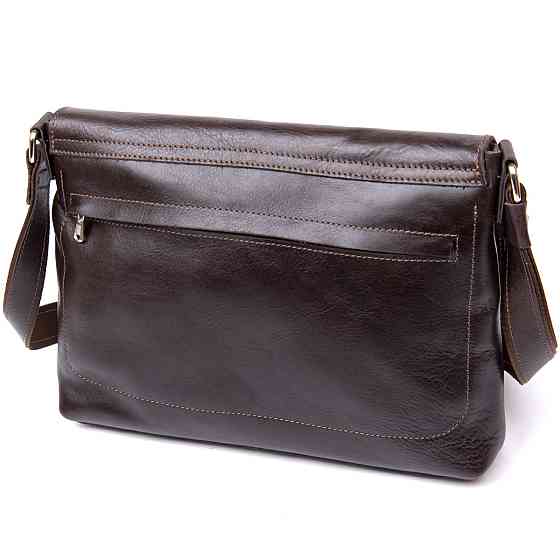 Кожаная мужская сумка Коричневый (GRANDE PELLE) Киев