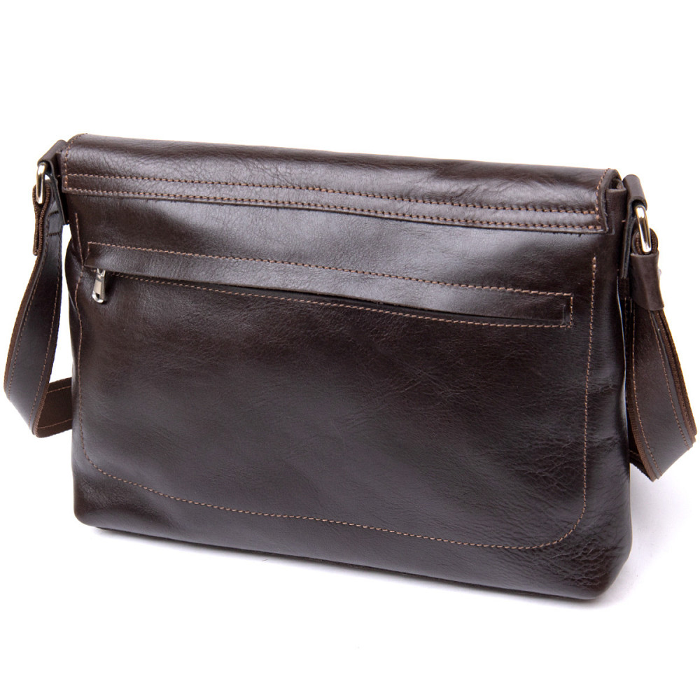 Кожаная мужская сумка Коричневый (GRANDE PELLE) Киев - изображение 6
