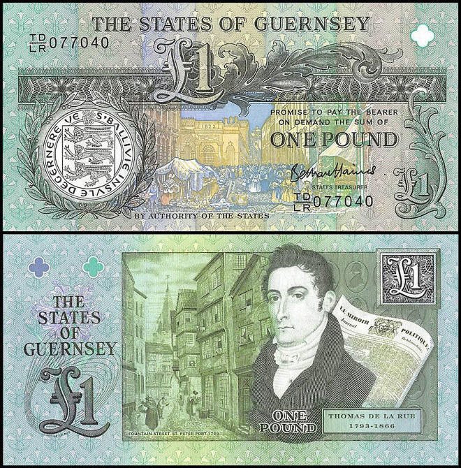 Guernsey Гернси - 1 Pound 2013 P. 62 comm. UNC Полтава - фото 1
