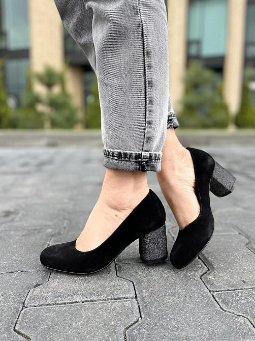 Nivelle Туфлі жіночі NIVELLE чорні замша натуральна каблук 6 см (1529/6030-6045) Коломия - фото 7