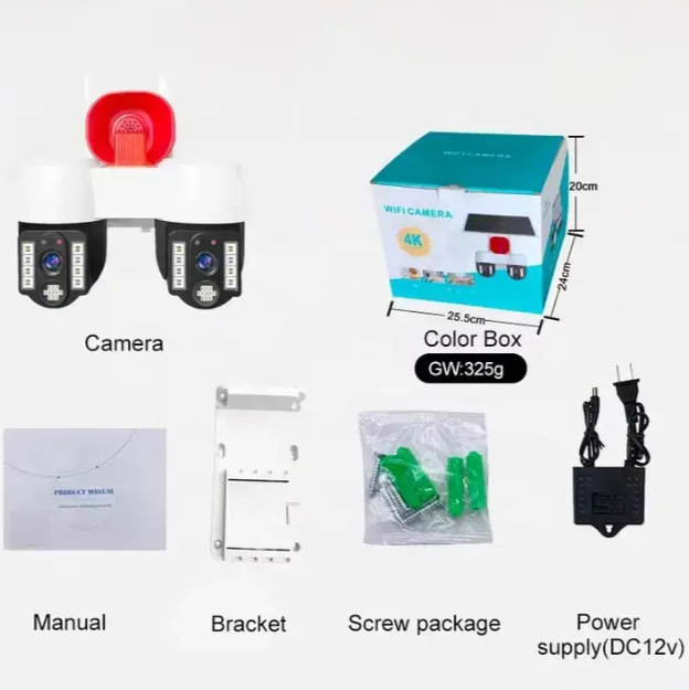 Камера відеоспостереження подвійна A2S Wi-Fi 9927, біла Вінниця - фото 3