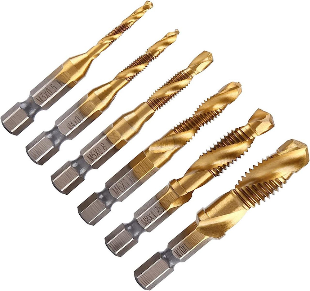 Набір свердел-мітчиків Duovite KST-9224 HSS 0.5-1.5 мм для нарізування різі, 6 шт. Винница - изображение 4