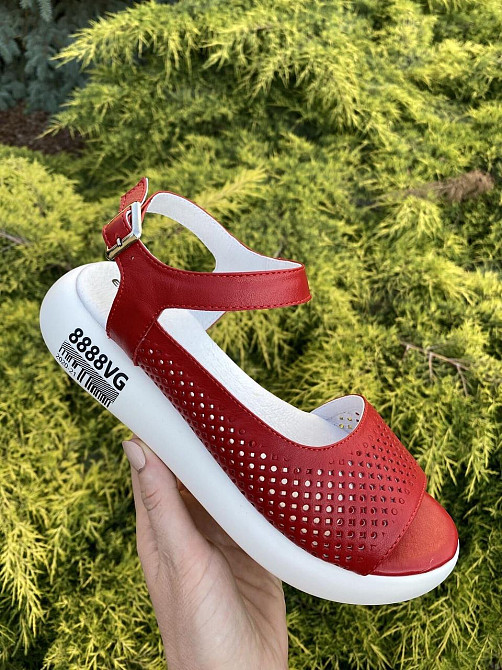 VLADEKS Босоніжки жіночі VLADEKS 2854 червоні (літо, шкіра натуральна) (4071) лише 37р.38р. Коломыя - изображение 3