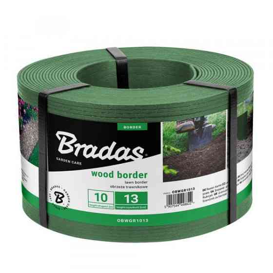 Пластиковый бордюр для цветника 13см 10м зелений WOOD BORDER Bradas, Польша Киев