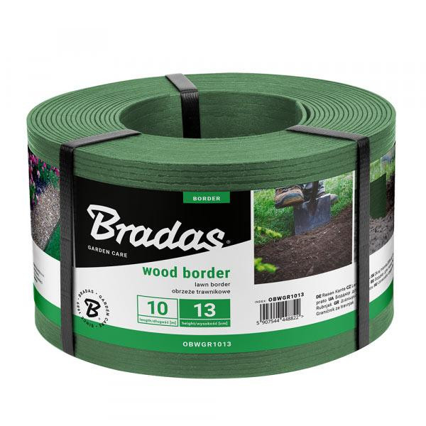 Пластиковый бордюр для цветника 13см 10м зелений WOOD BORDER Bradas, Польша Киев - изображение 1