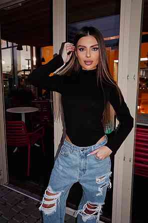 Женский теплый базовый боди из микрофлиса рuma Черный, 46/48 Одесса