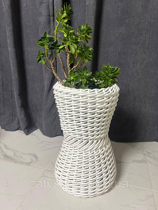 Кошик кашпо для квітки плетений Київ - фото 6