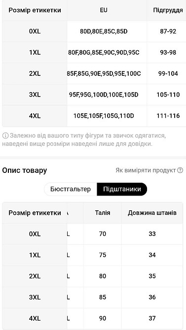 Купальник жіночий батал роздільний чорно-блакитний 2XL Київ - фото 2