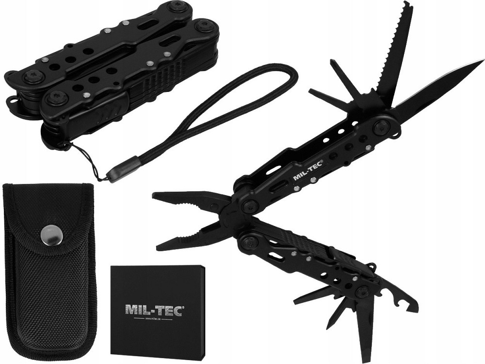 Многофункциональный Мультитул складной с чехлом и веревкой Mil-Tec от Sturm 