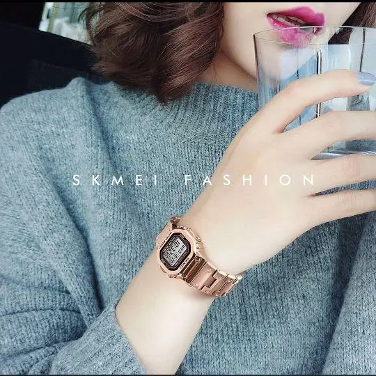 Женские спортивные часы Skmei 1433 Singapore Розовое золото Винница - изображение 5