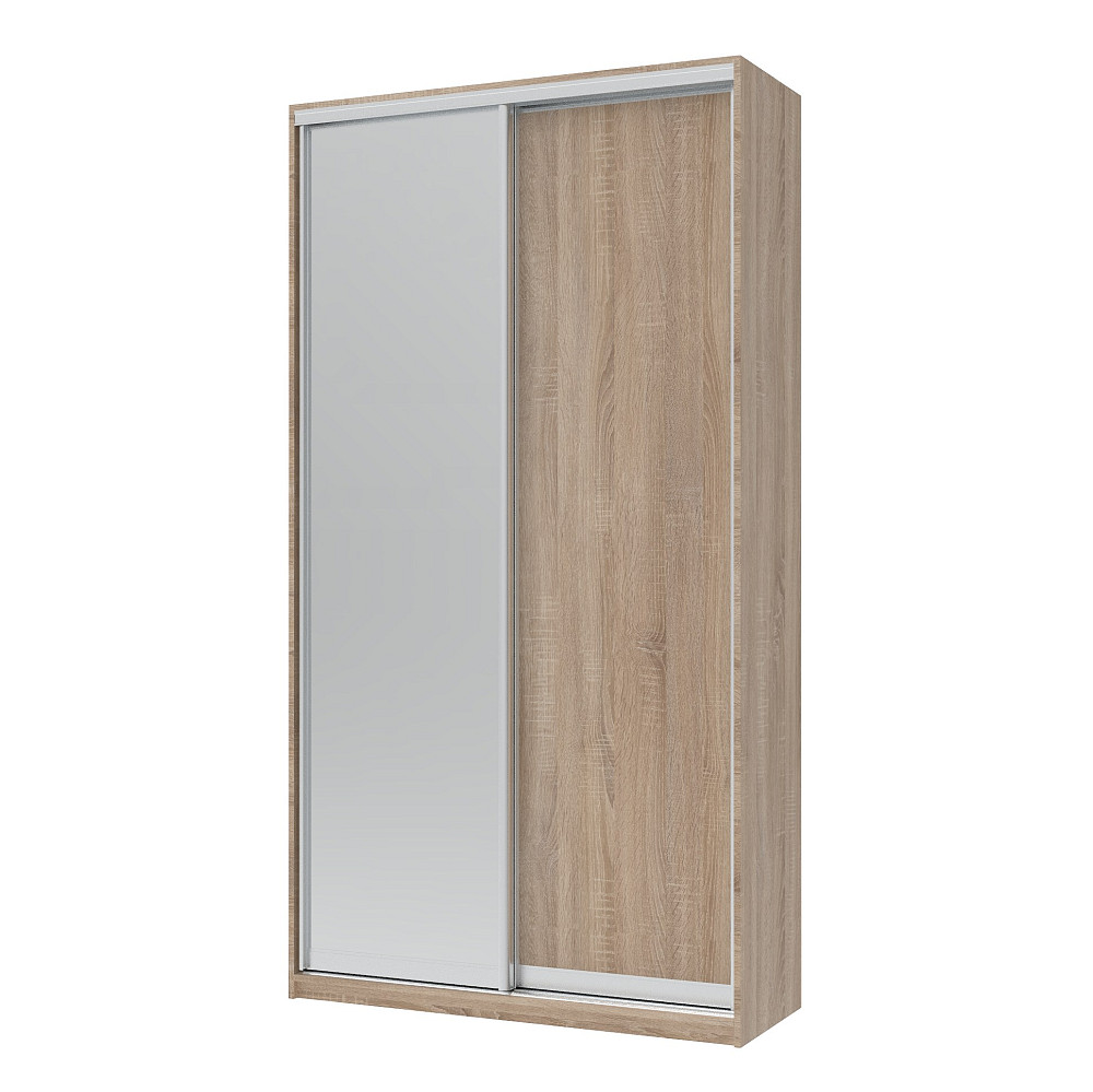 Шкаф-купе двухдверный Doros Сити Лайт 120х45х225 см Дуб сонома/1 Зеркало (DRS-011080) Днепр - изображение 3