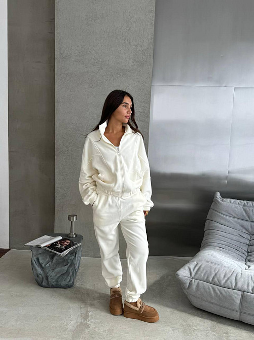 Жіночий теплий спортивний костюм двійка: кофта і штани турецький двосторонній фліс Одеса - фото 3