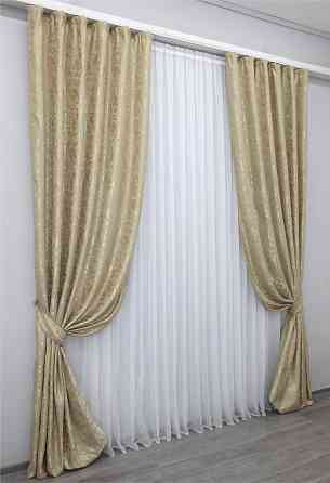 Шторная ткань лен мрамор, коллекция 