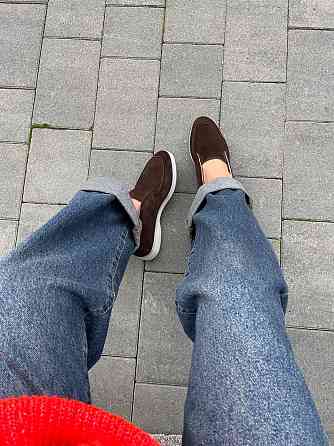 KATI SHOES Коричневі лофери жіночі з натуральної замші весняні на низькому ходу р. 36-40 (6065) Коломия