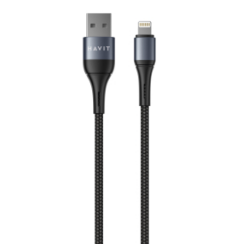 Кабель USB Lightning Havit HV-CB650C 2,1А 1м чорний Житомир - фото 1