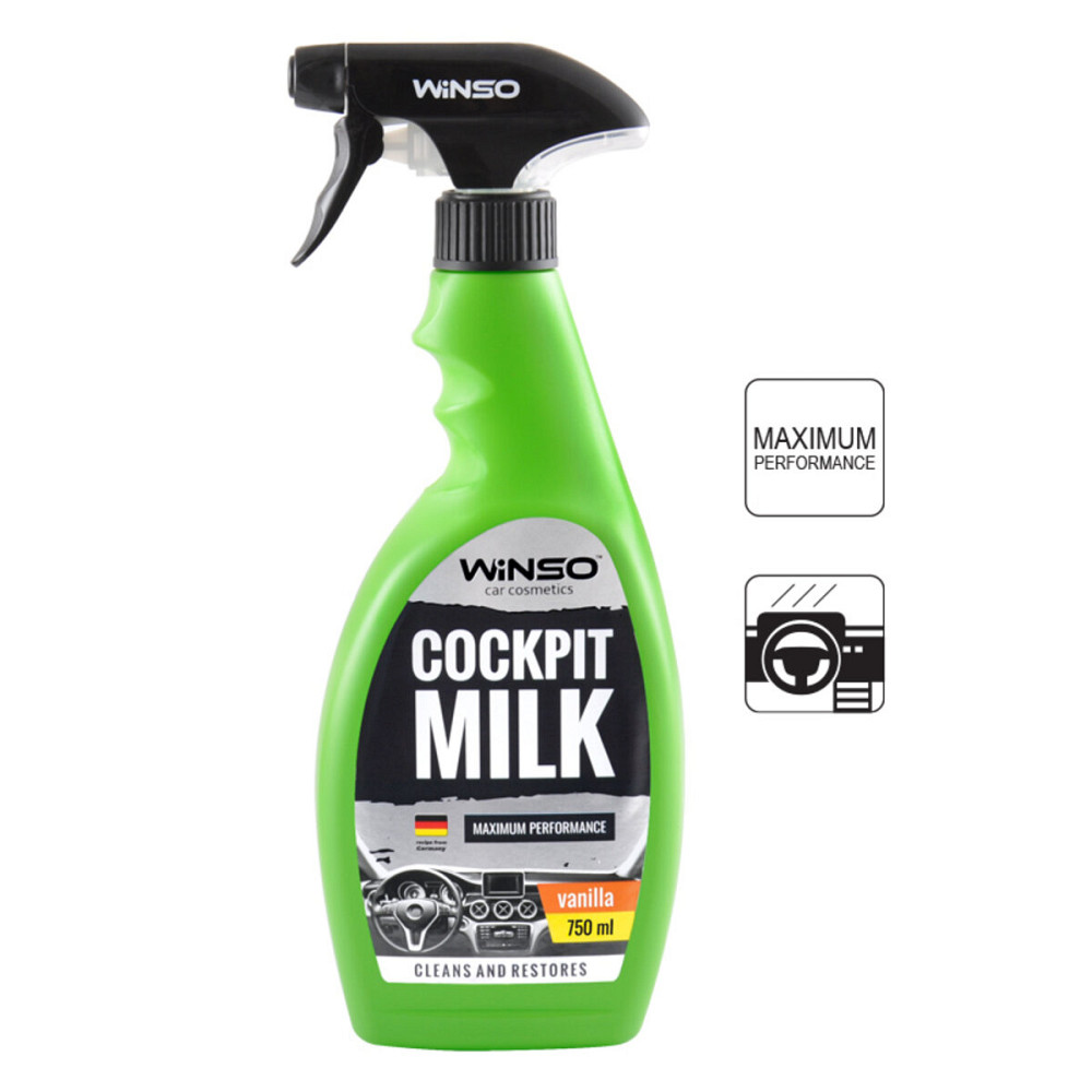 Полироль-молочко для приборной панели Winso Professional Cockpit milk Vanilla, 750мл Київ - фото 1