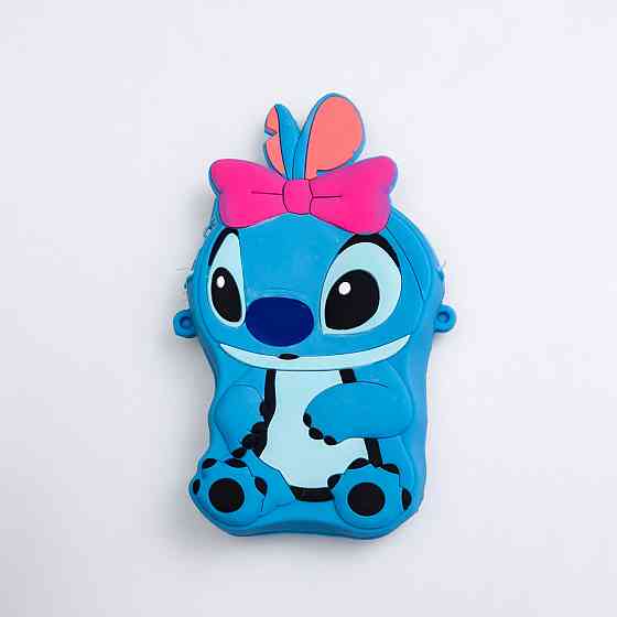 Силиконовая детская сумка Стич через плечо, синий Киев