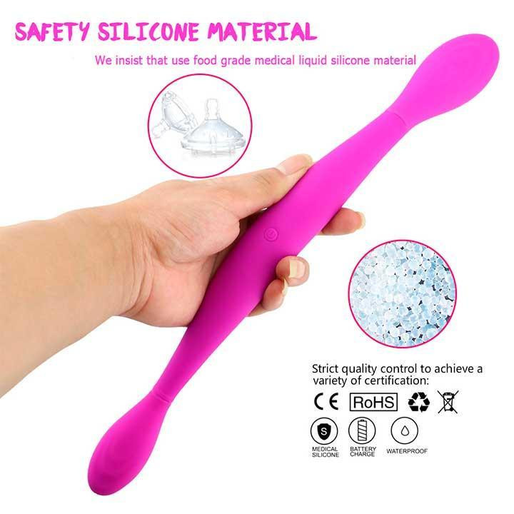 Двосторонній гнучкий вібратор Toy Joy Infinity Double Dildo - Рожевий - Вібратори Вінниця - фото 7