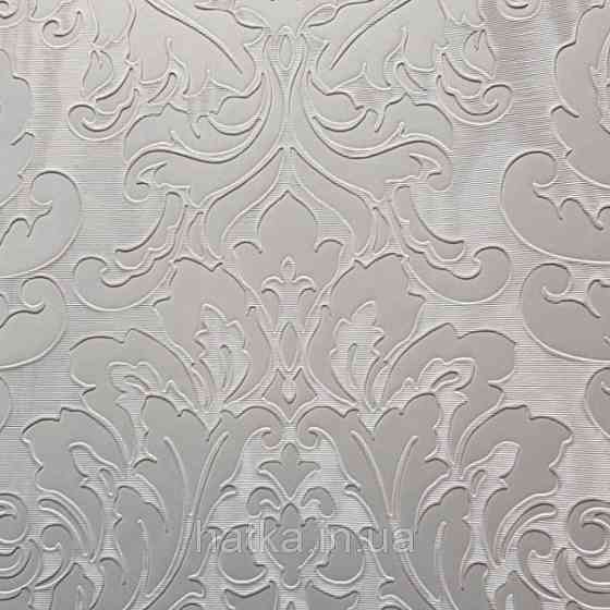 Шпалери вінілові на паперовій основі Sirpi Italian Silk 7 вензелі дамаски структурні сріблясті білі Київ