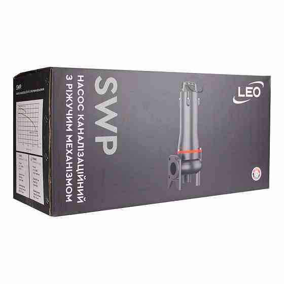 LEO Насос канализационный 380В 2.2кВт Hmax 23м Qmax 400л/мин (с режущим механизмом) LEO 3.0 50S Коломыя